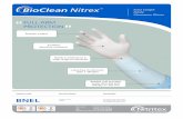 Nitrex TM Extra Length Nitrile Cleanroom Gloves ......BNEL Recyclable Components MASTER CODE SPECIFICATIONS PACKAGING GB10/81851 CERT IF E M CA T T S I Y O S N SGS I S O 9 0 01 UKAS
