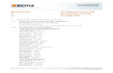 Minutes for the: 28th meeting of Ecma TC39 in: San ......Ecma International Rue du Rhône 114 CH-1204 Geneva T/F: +41 22 849 6000/01 PC Minutes for the: 28th meeting of Ecma TC39 in:
