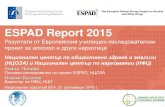 ESPAD Report 2015 · 2016. 9. 27. · ESPAD Report 2015 Резултати ... Цели (1) 6 • Да се осигури достъп до сравними данни ... живота,