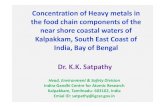 Concentration of Heavy metals in the food chain components of … · 2014. 11. 13. · Concentration of Heavy metals in the food chain components of the near shore coastal waters