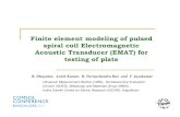 Finite element modeling of pulsed spiral coil Electromagnetic … · 2013. 11. 14. · IGCAR, Kalpakkam 5 Objective and Scope to design a 2D electromagnetic transient model for the