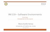 INF219 – Software Environmentsgerosa/classes/uci/inf219/... · 2014. 3. 31. · ‐Readings: prepare yourself to the class to come => study and synthetize knowledge ‐Discussions: