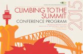 CLIMBING TO THE SUMMIT · 11.00AM - 12.00PM Incidence, Diagnosis and Treatment of Bone and Soft Tissue Tumours with an Insight to Future Changes in Management Dr Paul Stalley 12.00PM