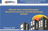Meet the Challenge: Government Contracting 2020 · 2020. 6. 15. · Alaska Procurement Technical Assistance Center Annual Government Contracting Conference: Meet the Challenge in