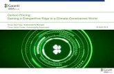 Carbon Pricing: Gaining a Competitive Edge in a Climate ... 4 - Garanti … · Gaining a Competitive Edge in a Climate-Constrained World Derya Özet Yalgı, Sustainability Manager