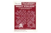 Intellivision Night Stalker - The Video Game Archeologist · Sears E,ST17ES NIGHT STALKER CARTRIDGE INSTRUCTIONS (FOR 1 OR 2 PLAYERS) FOR COLOR TV VIEWING ONLY (9 Mattel. Inc. 1982.
