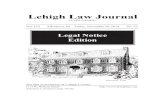 Legal Notice Edition - Bar Association of Lehigh Countylehighbar.org/wp-content/uploads/2014/04/LN-Lh-56_22.Nov28.pdf22 LEHIGH LAW JOURNAL Attorney: James R. Wishchuk, JD, Esquire,