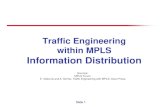 Traffic Engineering within MPLS Information …...Slide 1 Traffic Engineering within MPLS Information Distribution Sources: MPLS Forum E. Osborne and A. Simha, Traffic Engineering