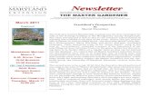 NewsletterNewsletter - University Of Maryland · 2013. 3. 23. · helps justify the monetary support the Master Gardeners and our um-brella group, the University of Maryland Extension,