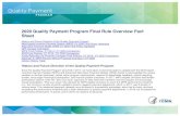 2020 Quality Payment Program Final Rule Overview …...2020 Quality Payment Program Final Rule Overview Fact Sheet History and Future Direction of the Quality Payment Program Merit-based