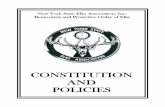 CONSTITUTION AND POLICIES - New York State …nyselks.org/NYSEAConstitution15.pdff) bear true allegiance to the Constitution and laws of the Benevolent and Protective Order of Elks