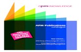 APM Publications catalogue - Microsoft ... APM publications 3 APM Body of Knowledge, 6th edition A comprehensive