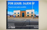 FOR LEASE: 16,830 SF...Commercial conducted any investigation regarding these matters and makes no warranty or representation whatsoever regarding the accuracy of completeness of the