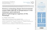 Factors controlling SELR of temperature in the monsoon · 2016. 1. 9. · temperature interplay in the monsoon and cold-arid glacio-hydrological regimes of the Himalaya. Systematic