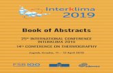 Book of Abstracts - unizg.hr · 2019. 5. 3. · Book of Abstracts: ISSN 2459-9166 Print: ITG d.o.o., Zagreb. 2 019 25 th INTERNATIONAL CONFERENCE INTERKLIMA 2019 14th CONFERENCE ON