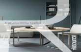 Transforming Tables - Resource Furniture · TRANSFORMING COFFEE TABLES TRANSFORMING COFFEE TABLES Cristallo is a transforming coffee-to-dining table that adjusts in both height and