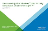 Uncovering the Hidden Truth In Log Data with vCenter Insight™€¦ · vCenter Log Insight 2.0 Overview Intelligent Operations •Predictive analytics/Intelligent Grouping for faster