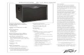 SPECIFICATIONS VB 410 Bass Cabinet - Peavey Electronics · 2010. 9. 24. · professional bass player. Voiced for strong bass with lots of harmonic tone, the versatility and performance