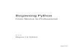 Beginning Python - folk.idi.ntnu.no · Beginning Python From Novice to Professional Magnus Lie Hetland Hetland_519XFront.fm Page i Tuesday, August 23, 2005 5:04 AM