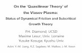 On the ‘Quasilinear Theory’ of the VlasovPlasma · 2017. 3. 2. · –Enhanced B-O-T growth (Laval, Pesme, …) ’80’s – →# ; wave only #>1 –Curiously, =0in theory àretained