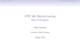 CPSC 540: Machine Learningschmidtm/Courses/540-W19/L5.pdf · 2019. 1. 15. · Costs O(ndt) for titerations for least squares and logistic regression. For t