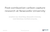 Post-combustion carbon capture research at Newcastle ... · Post-combustion carbon capture research at Newcastle University Jonathan Lee, David Reay, Newcastle University. Colin Ramshaw,