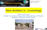New Bubbles in Cosmologyias.ust.hk/workshop/cosmology/2014/doc/lee.pdf · 1. Motivation & Basics, Basics – bubbles in the flat spacetime . 2. Bubble nucleation in the Einstein gravity