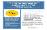 YOUR FAMILY MAY BE ELIGIBLE FOR THE FOLLOWINGpiscataway.ss3.sharpschool.com/UserFiles/Servers... · large print, audiotape, American Sign Language, etc.), should contact the Agency