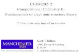 New CHEM20212 Computational Chemistry II: Fundamentals of … · 2020. 5. 2. · 1 Electronic structure of atoms •Introduction •Hydrogenic atoms •Multi-electronatoms •Ground