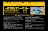 Maternity B.V.M. Church...2018/01/21  · 090 Maternity BVM Maternity B.V.M. Church 9220 Old Bustleton Avenue Phone: 215-673-8127 Philadelphia, PA 19115 Fax: 215-673-6597 MASS/SACRAMENT