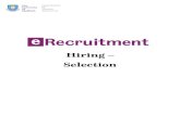 Hiring Selection - University of Sheffield/file/... · 2011. 8. 16. · the Selection criteria box Click here to sort column below. Display Selection: Displays the candidates in the