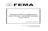 Managing Company Tactical Operations: Tactics--Student …...be obtained by calling 1-800-238-3358, extension 1358. To request one of these publications by title or by publication