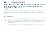 Why China Should Be Disqualified From Participating in WTO ... · Beyond this eWTP idea, China’s 2016 submission prioritizes the current mandate for e-commerce discussions and on
