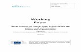 Working Paper · Working Paper Public opinion on immigration and refugees and patterns of politicisation Evidence from the Eurobarometer Birgit Glorius Professor of Human Geography