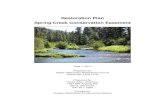 Restoration Plan Spring Creek Conservation Easement · 2018. 2. 5. · Don Ratliff, Senior Biologist with Portland General Electric, for assistance locating research papers and reports,