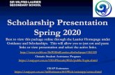 Scholarship Presentation Spring 2020...Scholarship Presentation Spring 2020 Best to view this package online through the Laurier Homepage under Guidance and Scholarships. This will