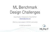 ML Benchmark Design Challenges - Kisaco Research · Vision Image classification v0.6 v0.5 Object segmentation v0.6 v0.5 Speech Speech-to-text v0.7 Text-to-speech Language Translation