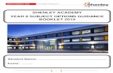 SHENLEY ACADEMY YEAR 8 SUBJECT OPTIONS GUIDANCE BOOKLET …€¦ · for 1MA1) or the foundation tier (Grades 5-1 for 1MA1) where Grade 9 is the highest award. For the new 1MA1 course