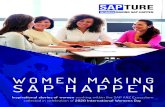 WOMEN MAKING SAP HAPPEN - Sapture · Making SAP Happen’ initiative, with the aim of highlighting some of the amazing women working in the SAP ecosystem. SAP, like Technology and