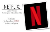 NETFLIX€¦ · The Emergence of Data-Driven Video Analysis by: ... •How did their model differ from Blockbuster? If you were Blockbuster, how could you have responded? 1 Pick a