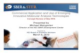 Commercial Application and Use of Emerging Innovative ......Commercial Application and Use of Emerging Innovative Molecular Analysis Technologies Concept Review of New RFA Presented