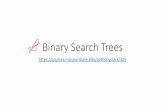 Binary Search Trees - Missouri State Universitycourses.missouristate.edu/.../25-binary-search-trees.pdf · 2020. 4. 8. · Binary Search Tree Each node has: •A pointer to a left