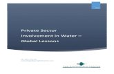 Private Sector Involvement in Water - Global Lessons BT 260416 · While private sector involvement has decreased since the mid-00s, paradoxically the proportion of people globally