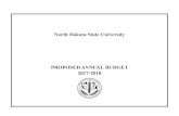 NDSU - North Dakota State University PROPOSED ......Fax: (701) 231- 6194 Email: ndsu.budget@ndsu.edu The following North Dakota State University Annual Budget was approved by Chancellor