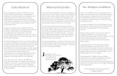 Columbarium Memorial Garden Our Religious traditionsfpcp.net/wp-content/uploads/columbarium-brochure.pdf · 2014. 11. 6. · Presbyterian Church (USA). For example, in Westminster