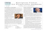 European Union for Progressive Judaism · 2017. 11. 1. · Judaism in South Africa. I decided to make Aliyah in 2009 and not long after, got involved with marketing Arzenu and helping