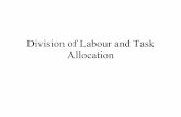 Division of Labour and Task Allocationarpwhite/courses/5002/notes/SI Lecture 16.pdfIntroduction • Many species of insects have division of labour • Task allocation at colony level