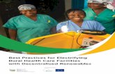 Best Practices for Electrifying Rural Health Care Facilities ......2020/08/31  · Solar), Chris Kanani (Winch Energy) Design & layout: Alliance for Rural Electrification Cover page