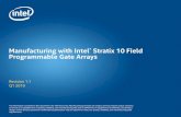 Manufacturing with Intel®Stratix10 Field Programmable Gate Arrays · 2020. 9. 3. · Programmable Gate Arrays Revision 1.1 Q1 2019. CQR | Customer Quality & Regulatory 2 Manufacturing