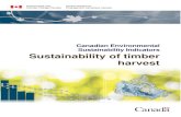 Sustainability of timber harvest · 2018. 9. 13. · Canadian Environmental Sustainability Indicators Page 5 of 12 Sustainability of timber harvest indicator About 35% of Canada's